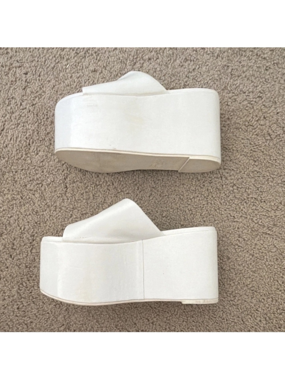 Simon Miller White Platform Slide Sandals - Picture 3 of 5